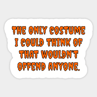 Non Offensive Halloween Costume Sticker